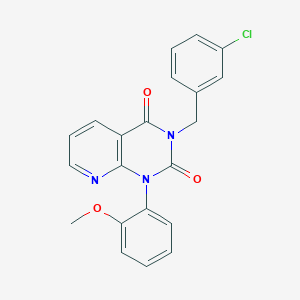 molecular formula C21H16ClN3O3 B4675709 3-[(3-CHLOROPHENYL)METHYL]-1-(2-METHOXYPHENYL)-1H,2H,3H,4H-PYRIDO[2,3-D]PYRIMIDINE-2,4-DIONE 