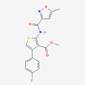 molecular formula C17H13FN2O4S B4675732 METHYL 4-(4-FLUOROPHENYL)-2-(5-METHYL-1,2-OXAZOLE-3-AMIDO)THIOPHENE-3-CARBOXYLATE 