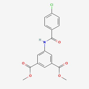 molecular formula C17H14ClNO5 B4676000 Dimethyl 5-((4-chlorobenzoyl)amino)isophthalate CAS No. 349091-40-3