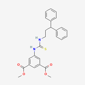 molecular formula C26H26N2O4S B4676024 DIMETHYL 5-({[(3,3-DIPHENYLPROPYL)AMINO]CARBOTHIOYL}AMINO)ISOPHTHALATE 