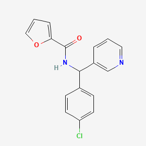 molecular formula C17H13ClN2O2 B4676074 N-[(4-Chlorophenyl)(pyridin-3-YL)methyl]furan-2-carboxamide 