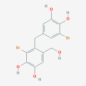 molecular formula C14H12Br2O5 B046762 5-Hydroxyisoavrainvilleol CAS No. 111537-53-2