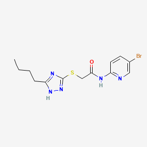 molecular formula C13H16BrN5OS B4676227 N-(5-bromopyridin-2-yl)-2-[(5-butyl-4H-1,2,4-triazol-3-yl)sulfanyl]acetamide 