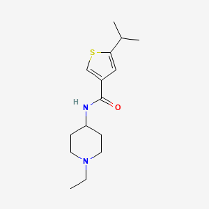 molecular formula C15H24N2OS B4676288 N-(1-ethylpiperidin-4-yl)-5-(propan-2-yl)thiophene-3-carboxamide 
