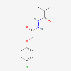 molecular formula C12H15ClN2O3 B4676309 N'-[2-(4-chlorophenoxy)acetyl]-2-methylpropanehydrazide 