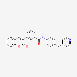 molecular formula C28H20N2O3 B4676367 3-(2-oxo-2H-chromen-3-yl)-N-[4-(pyridin-4-ylmethyl)phenyl]benzamide 