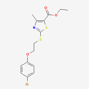 molecular formula C15H16BrNO3S2 B4676470 Ethyl 2-[2-(4-bromophenoxy)ethylsulfanyl]-4-methyl-1,3-thiazole-5-carboxylate 