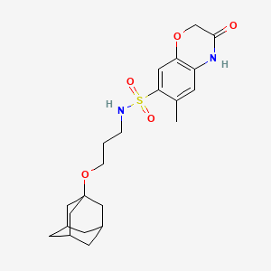 molecular formula C22H30N2O5S B4676546 N-[3-(ADAMANTAN-1-YLOXY)PROPYL]-6-METHYL-3-OXO-3,4-DIHYDRO-2H-1,4-BENZOXAZINE-7-SULFONAMIDE 