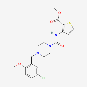 molecular formula C19H22ClN3O4S B4676666 METHYL 3-({[4-(5-CHLORO-2-METHOXYBENZYL)PIPERAZINO]CARBONYL}AMINO)-2-THIOPHENECARBOXYLATE 