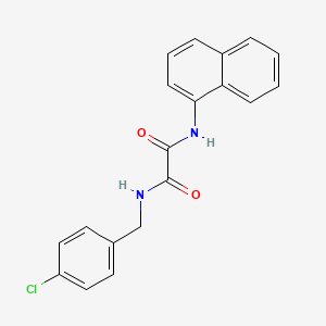 molecular formula C19H15ClN2O2 B4676736 N-[(4-chlorophenyl)methyl]-N'-naphthalen-1-yloxamide 