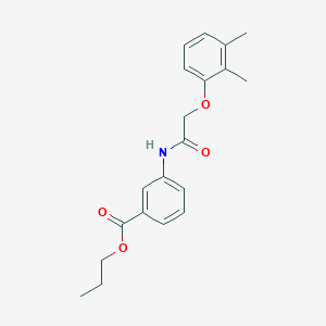 molecular formula C20H23NO4 B4677108 Propyl 3-[[2-(2,3-dimethylphenoxy)acetyl]amino]benzoate 