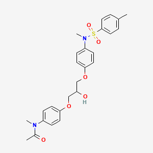molecular formula C26H30N2O6S B4677136 N-[4-[2-hydroxy-3-[4-[methyl-(4-methylphenyl)sulfonylamino]phenoxy]propoxy]phenyl]-N-methylacetamide 