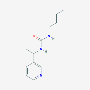 molecular formula C12H19N3O B4677288 1-Butyl-3-[1-(pyridin-3-yl)ethyl]urea 