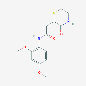 molecular formula C14H18N2O4S B4677370 N-(2,4-dimethoxyphenyl)-2-(3-oxothiomorpholin-2-yl)acetamide 