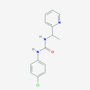 molecular formula C14H14ClN3O B4677525 N-(4-CHLOROPHENYL)-N'-[1-(2-PYRIDYL)ETHYL]UREA 