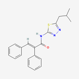 molecular formula C21H21N3OS B4677784 (E)-N-(5-ISOBUTYL-1,3,4-THIADIAZOL-2-YL)-2,3-DIPHENYL-2-PROPENAMIDE 