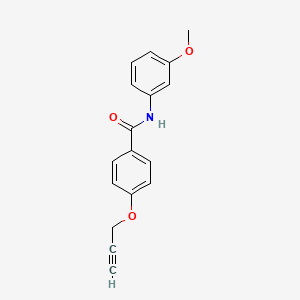 molecular formula C17H15NO3 B4677877 N-(3-methoxyphenyl)-4-prop-2-ynoxybenzamide 