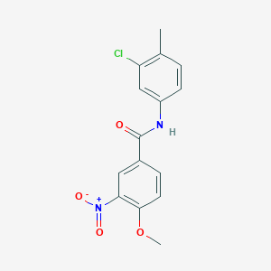 molecular formula C15H13ClN2O4 B4677992 N-(3-chloro-4-methylphenyl)-4-methoxy-3-nitrobenzamide 