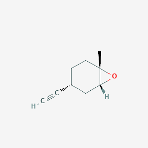 molecular formula C9H12O B046787 7-Oxabicyclo[4.1.0]heptane, 4-ethynyl-1-methyl-, [1S-(1alpha,4beta,6alpha)]-(9CI) CAS No. 121383-74-2