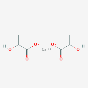 molecular formula (C3H5O2)2Ca·nH2O (n = 0 - 5)<br>C6H10CaO6 B046792 Calcium lactate CAS No. 814-80-2