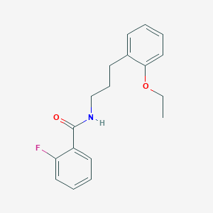 molecular formula C18H20FNO2 B4679319 N-[3-(2-ethoxyphenyl)propyl]-2-fluorobenzamide 