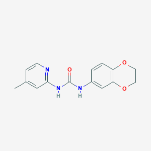 molecular formula C15H15N3O3 B4679329 N-(2,3-DIHYDRO-1,4-BENZODIOXIN-6-YL)-N'-(4-METHYL-2-PYRIDYL)UREA 
