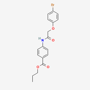 molecular formula C18H18BrNO4 B4679337 propyl 4-{[(4-bromophenoxy)acetyl]amino}benzoate 