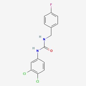 molecular formula C14H11Cl2FN2O B4679382 N-(3,4-dichlorophenyl)-N'-(4-fluorobenzyl)urea 
