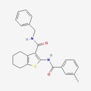 molecular formula C24H24N2O2S B4679406 N-benzyl-2-[(3-methylbenzoyl)amino]-4,5,6,7-tetrahydro-1-benzothiophene-3-carboxamide 