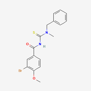 molecular formula C17H17BrN2O2S B4679413 N-{[benzyl(methyl)amino]carbonothioyl}-3-bromo-4-methoxybenzamide 