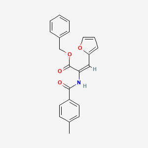 molecular formula C22H19NO4 B4679512 benzyl (E)-3-(furan-2-yl)-2-[(4-methylbenzoyl)amino]prop-2-enoate 