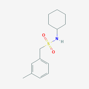 molecular formula C14H21NO2S B4679581 N-cyclohexyl-1-(3-methylphenyl)methanesulfonamide 