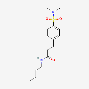 molecular formula C15H24N2O3S B4679596 N-butyl-3-[4-(dimethylsulfamoyl)phenyl]propanamide 