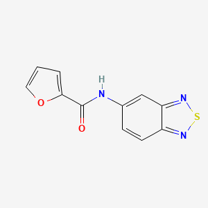 molecular formula C11H7N3O2S B4679609 N-(2,1,3-benzothiadiazol-5-yl)furan-2-carboxamide 