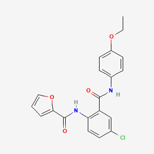 molecular formula C20H17ClN2O4 B4679628 N-[4-chloro-2-[(4-ethoxyphenyl)carbamoyl]phenyl]furan-2-carboxamide 