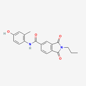 molecular formula C19H18N2O4 B4679641 N-(4-hydroxy-2-methylphenyl)-1,3-dioxo-2-propyl-5-isoindolinecarboxamide 