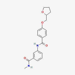 molecular formula C20H22N2O4 B4679704 N-methyl-3-{[4-(tetrahydro-2-furanylmethoxy)benzoyl]amino}benzamide 