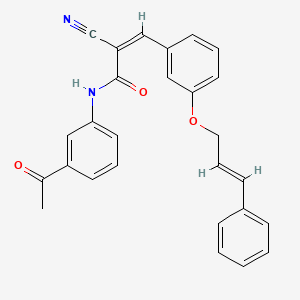 molecular formula C27H22N2O3 B4679771 N-(3-acetylphenyl)-2-cyano-3-{3-[(3-phenyl-2-propen-1-yl)oxy]phenyl}acrylamide 
