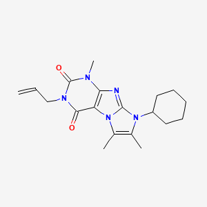 molecular formula C19H25N5O2 B4679783 3-allyl-8-cyclohexyl-1,6,7-trimethyl-1H-imidazo[2,1-f]purine-2,4(3H,8H)-dione 