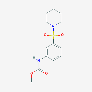 molecular formula C13H18N2O4S B4679791 methyl [3-(1-piperidinylsulfonyl)phenyl]carbamate 