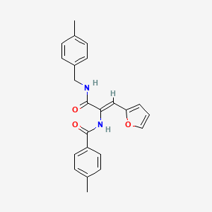 molecular formula C23H22N2O3 B4679805 N-(2-(2-furyl)-1-{[(4-methylbenzyl)amino]carbonyl}vinyl)-4-methylbenzamide 