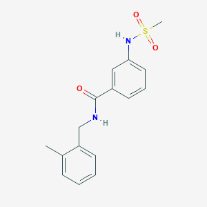 molecular formula C16H18N2O3S B4679831 N-(2-methylbenzyl)-3-[(methylsulfonyl)amino]benzamide 