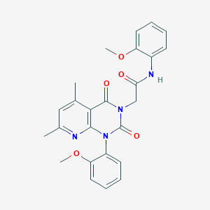 molecular formula C25H24N4O5 B4679902 N-(2-METHOXYPHENYL)-2-[1-(2-METHOXYPHENYL)-5,7-DIMETHYL-2,4-DIOXO-1H,2H,3H,4H-PYRIDO[2,3-D]PYRIMIDIN-3-YL]ACETAMIDE 