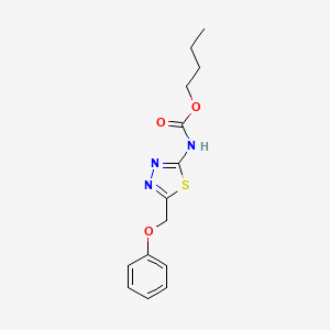 molecular formula C14H17N3O3S B4679914 butyl [5-(phenoxymethyl)-1,3,4-thiadiazol-2-yl]carbamate 