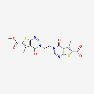 molecular formula C20H18N4O6S2 B4679924 dimethyl 3,3'-(1,2-ethanediyl)bis(5-methyl-4-oxo-3,4-dihydrothieno[2,3-d]pyrimidine-6-carboxylate) 