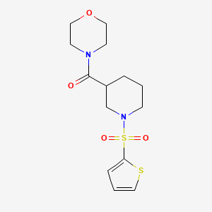 molecular formula C14H20N2O4S2 B4679959 4-[1-(Thiophene-2-sulfonyl)piperidine-3-carbonyl]morpholine 