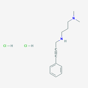 molecular formula C14H22Cl2N2 B4680141 N',N'-dimethyl-N-(3-phenylprop-2-ynyl)propane-1,3-diamine;dihydrochloride 