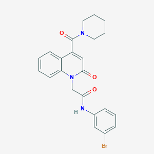molecular formula C23H22BrN3O3 B4680202 N-(3-BROMOPHENYL)-2-[2-OXO-4-(PIPERIDINE-1-CARBONYL)-1,2-DIHYDROQUINOLIN-1-YL]ACETAMIDE 