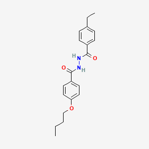 molecular formula C20H24N2O3 B4680216 N'-(4-butoxybenzoyl)-4-ethylbenzohydrazide 