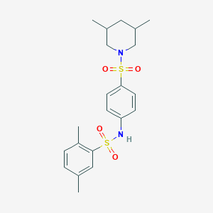 molecular formula C21H28N2O4S2 B4680268 N-{4-[(3,5-dimethyl-1-piperidinyl)sulfonyl]phenyl}-2,5-dimethylbenzenesulfonamide 